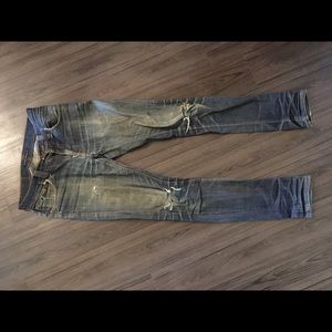 Nudie Thin Finn Dry Organic Ecru Embo